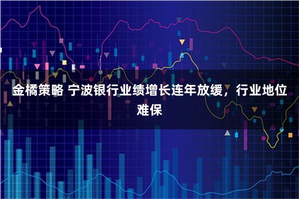 金橘策略 宁波银行业绩增长连年放缓，行业地位难保